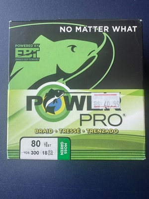#ad Power Pro Moss Green Spectra Braid Fishing Line 80LB Test 300YD $35.00