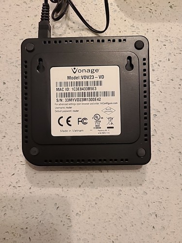 Vonage Digital Phone Service Model VDV22-VD mit Netzteil - Bild 2 von 3