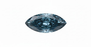 0.09 Carat Vivid Blue VVS2 Marquise Natural Enhanced Loose Diamond 4.05X2.30mm