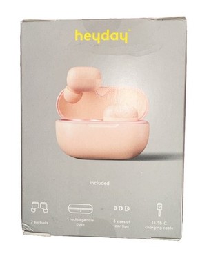 New HEYDAY True Wireless Earbuds, Bluetooth 5.2 - Peach Cream Hey Day Ear Buds