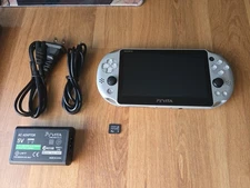 PS Vita PCH-2000 ZA25 Wi-Fi PlayStation VITA Silver  Game Console Used Tested