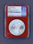 2016 Silver Eagle 30th Ann. RED CORE &  NGC MS 70 First Day Of Issue 1oz .999