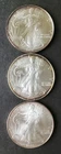 1998, 1999, and 2000 $1 American Silver Eagle Dollars