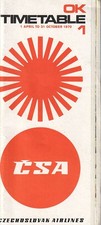 CSA Czechoslovak Airlines timetable 1970/04/01