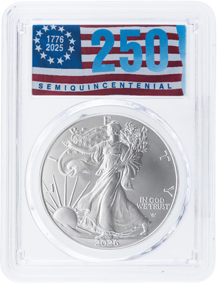 #ad 2026 $1 1 oz Silver Eagle 40th Anniversary PCGS MS70 First Day of Issue $159.00