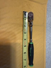 Snap On thlf72 1/4" drive dual 80 soft grip long flex head ratchet green/black