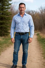 Chiarelli Men's 17-32/33 Single Needle Tailoring Cotton Button Up Shirt Travel