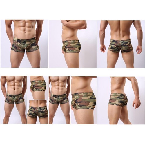 Herren Atmungsaktiv Camouflage Low Waist Unterwäsche Boxershorts Unterhosen Beu - Bild 9 von 30