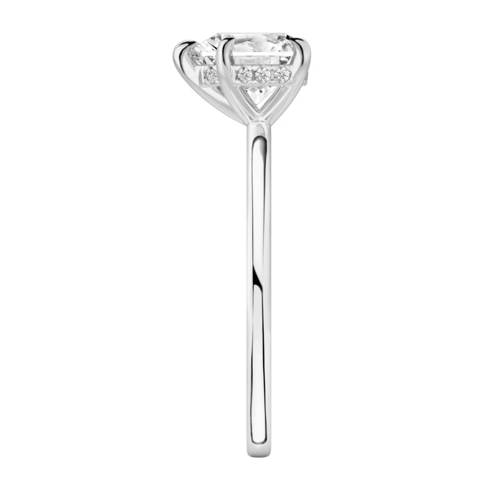 Платиновое кольцо с бриллиантом в форме сердца выращенного в лаборатории 1,1 карата сертифицированное IGI PT950 размер 5,5 6 7 - Изображение 3 из 4