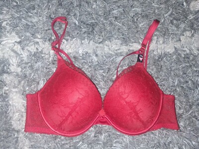 VS very sexy strappy lace push up bra BRAND NEW size 34b Red