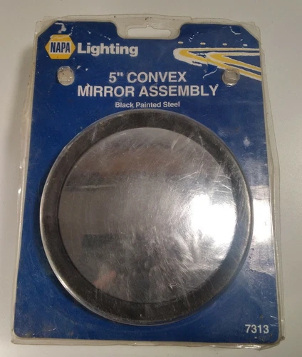 Mirror Assembly 5" Convex NAPA NOS 7313 USA! Vtg 2002 Black Steel Blind Spot