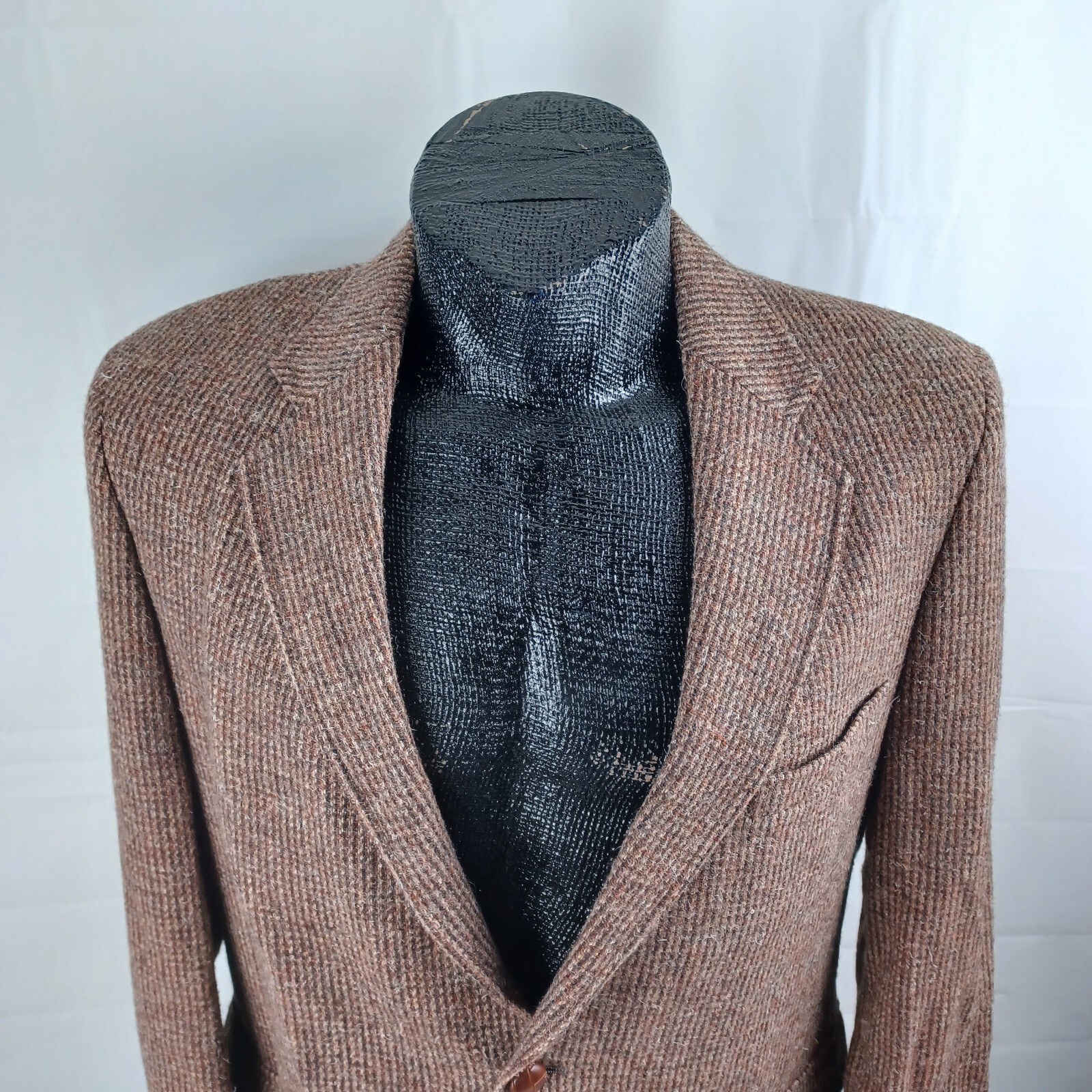 FILA Giacca blazer vintage Adams Row tweed cappotto sportivo 42R uomo toppa gomito 2 bottoni USA