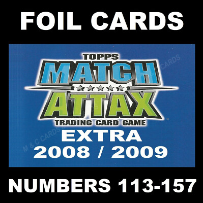 Match Attax EXTRA 2008/09 Premier League FOIL CARDS Man Of The Match / 100 Club