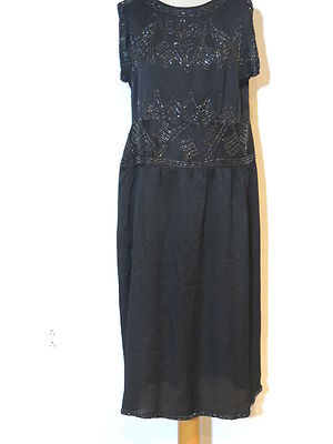 slim fit dress slacks BABEYOND Vintage Geometric H-Line Flapper Dress, 1920s Jazz Dance Dress, Great Gatsby Party Dress, Black, Size 10