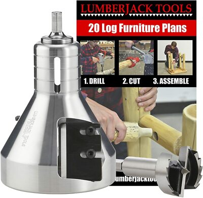 Lumberjack Tools 1-1/2'' Industrial Beginner Kit ISBK1 Log Furniture Tenon Cutter