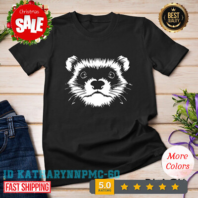 NEW/Ferret Face Graphic Illustration for Mom - Funny Lovers Gift Unisex T-shirt