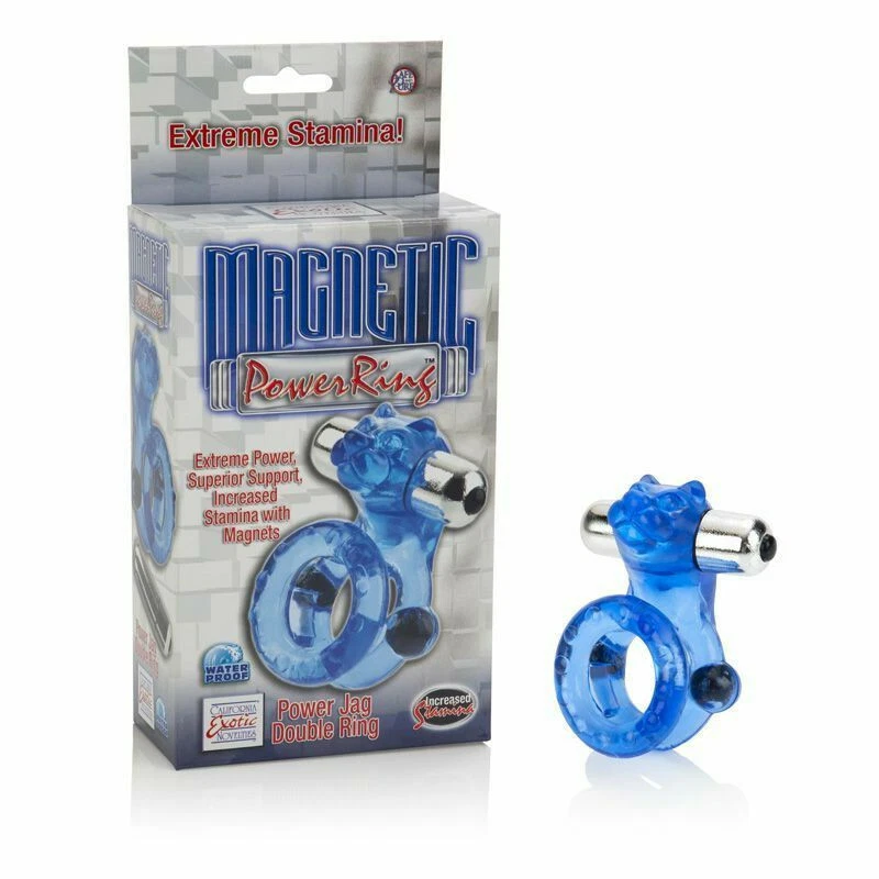 Anillo de poder magnético - Anillo doble Power Jag - Estimulador - Azul Foto 2 de 3