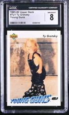 CGC NM-MT 8 1991-92 Upper Deck Young Guns Ty1 Ty Gretzky RC Rookie Card