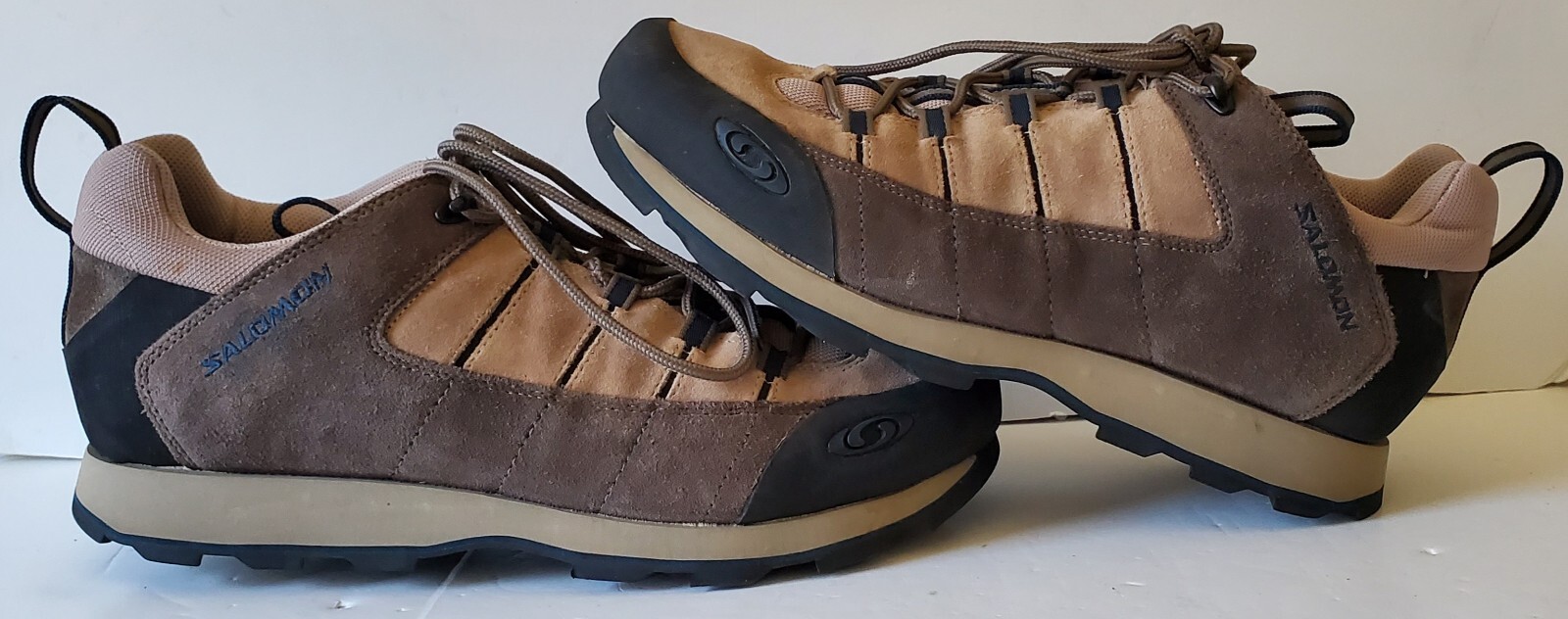 Salomon scarpe da trekking da uomo in pelle taglia 11 5 US 11 UK ottime condizioni