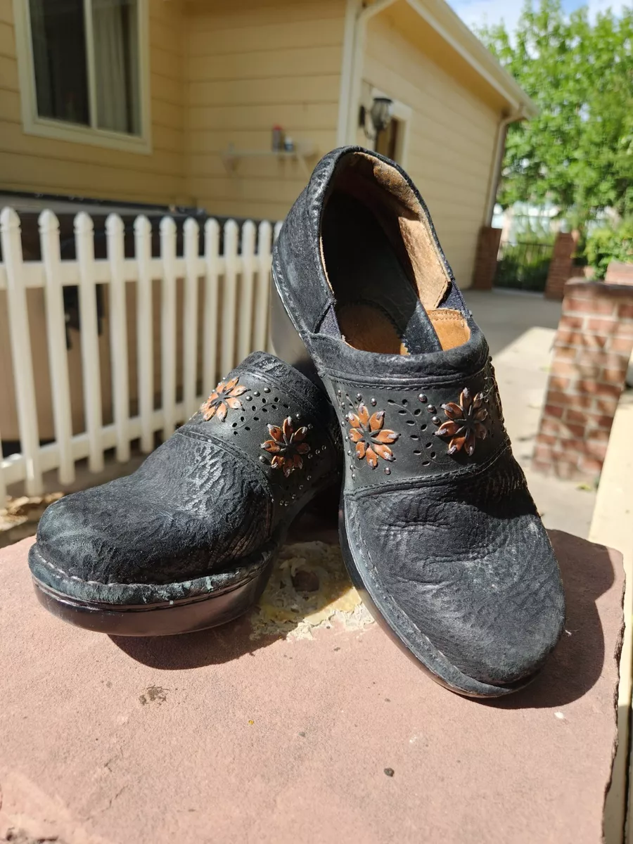 Ariat Women s Black Gray Leather Mule Clogs Shoes Size 7 B eBay