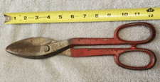 Vintage Working Worth Tin Snips 12 Inch Steel...