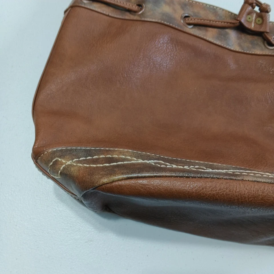 Nuevo Bolso Blazin Roxx Mujer Cuero PU Marrón con Bolsillos con Cremallera Forrado en Cachemira Foto 3 de 4