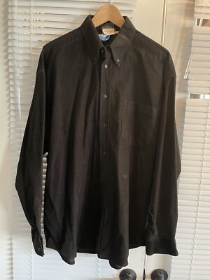 Vintage VERSACE Jeans Couture Corduroy Shirt Button Down Designer Men's Large