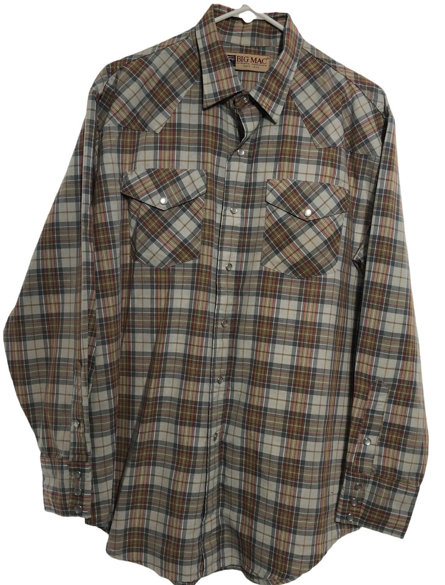 トップス Vintage 80s Plaid BIG MAC Flannel Shirt vintage Big Mac plaid flannel shirt – 86 Vintage