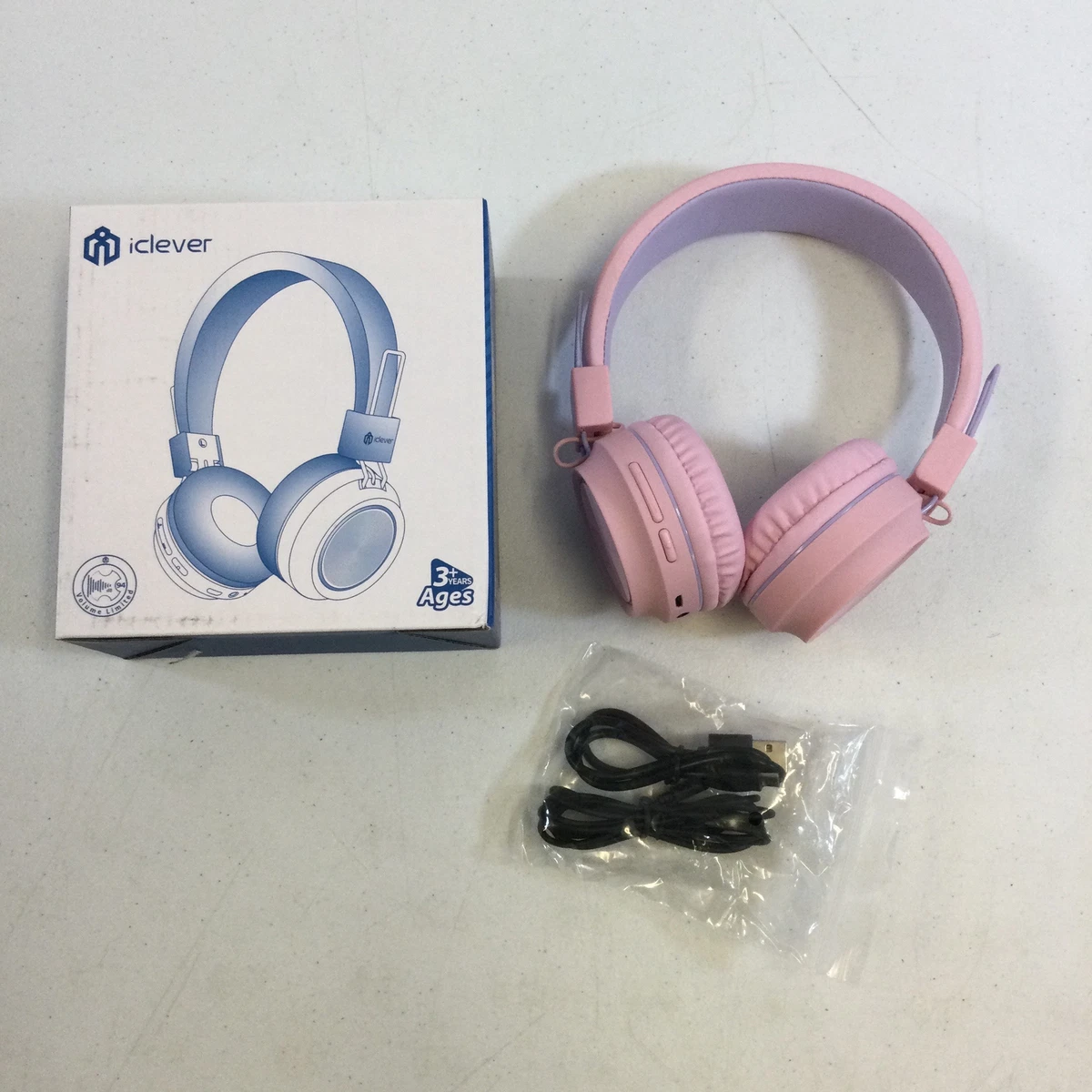 CASQUE KIDS SANS FIL BLUETOOTH ROSE ET VIOLET