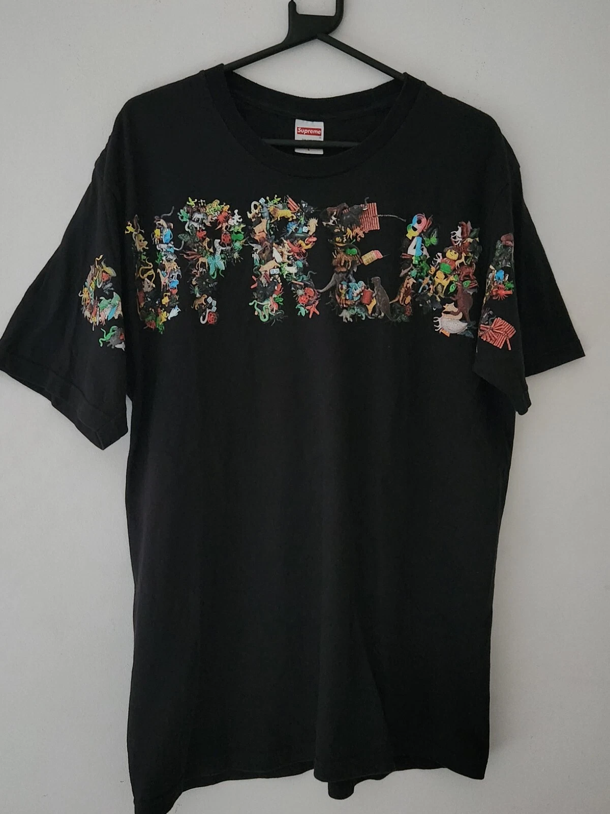 T shirt noir SS21 Supreme Toy Pile taille L grand logo