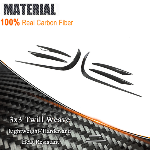 6PCS REAL CARBON Front Bumper Splitter Canard Fins For Benz W213 E400 E43 17-19 - Bild 9 von 12