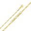 thumbnail 1 - 14k Yellow Gold Figaro Chain Necklace Italy Solid Link 1.2mm 16" 18" 20" 22" 24"