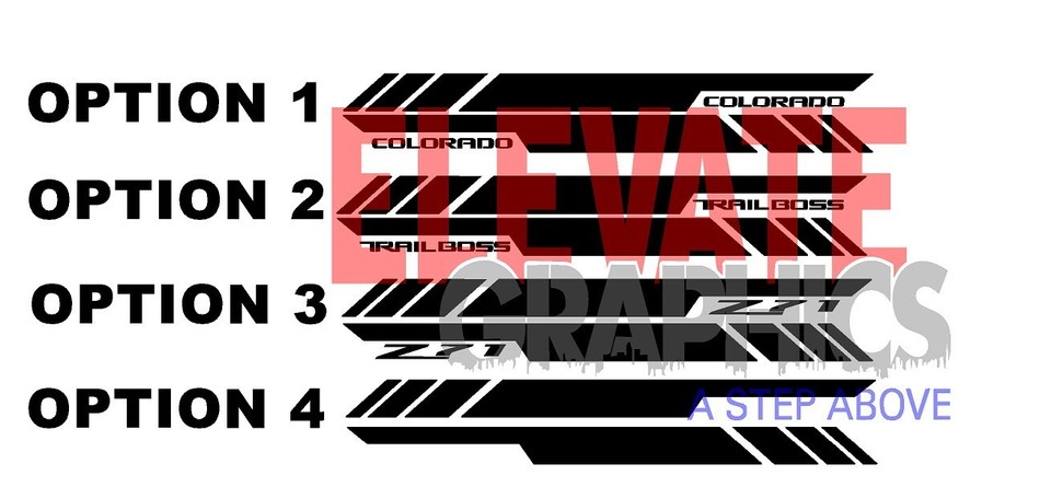 2023-2025 For Chevy Colorado Decals Side Rocker Three Graphics Stripes ...