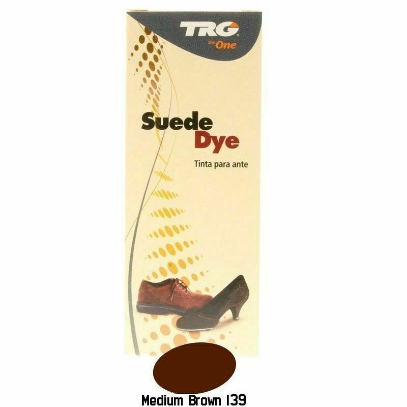 TRG Suede Nubuck Dye Leather Shoe Boot Restore Shine Care kit Color Medium Brown