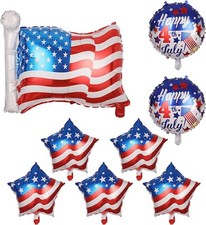 8 Pack 4th of July Balloons Independence Day Celebrations Patriotic Events