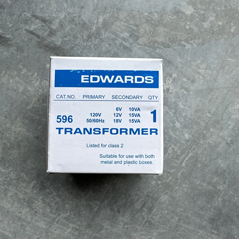 EDWARDS 596 - Class 2 Low Voltage Signaling Transformer - Image 2 of 4