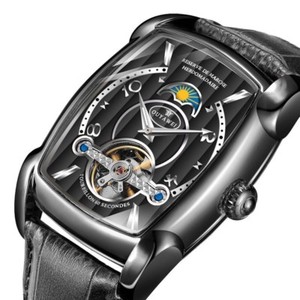 square skeleton watch