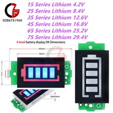 1/2/3/4/6/7S Battery Level Indicator Li-ion Battery power Capacity Meter Tester