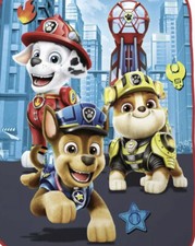 Paw Patrol Movie Kids Microfiber Bedding Plush Silky Soft Throw 40  X 50   NEW