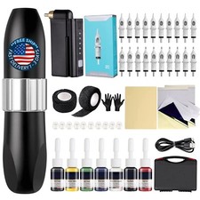 Maquinas Rotativas De Tatuar Kit Completo Profesional Con Tintas Para Tatuaje