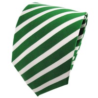 Tigertie Designer Seidenkrawatte GrüN KnallgrüN Silber Gestreift