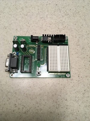 Parallax Basic Stamp Board of Education, with serial-usb adapter REV B NOB!
