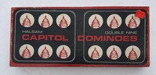 Vintage Halsam 930 Double Nine Capitol Dominoes 55 Pieces