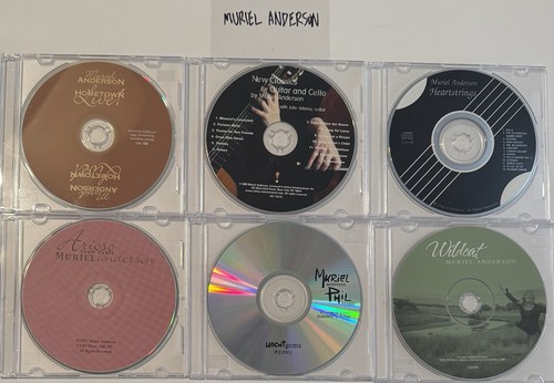 Music CD Lot, 6 Different Muriel Anderson CDs, No Artwork, VG Cond, Read