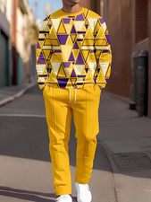 Men's Outfit 2 Piece Set Shirt  Pants Suit PLUS SIZE BIG 4XL