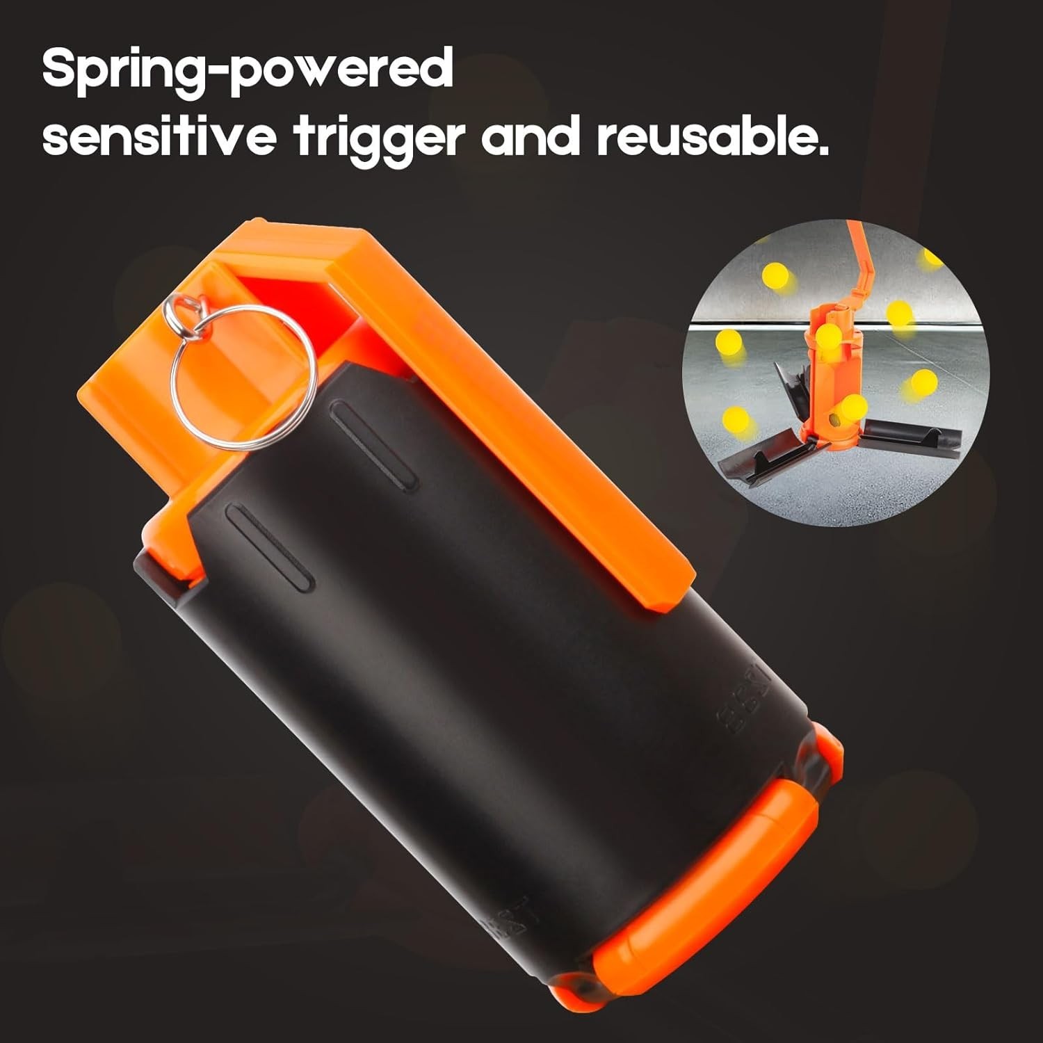 Lightweight Plastic Toy Grenade for CS Battle – Includes Foam Balls & Storage