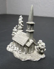 Spoontiques Pewter Church Steeple 3040 Collectible Miniature Figure Decor 1987