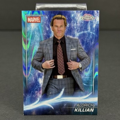 2025 Topps Chrome Marvel Studios Sky Blue RayWave Refractor Aldrich Killian #33
