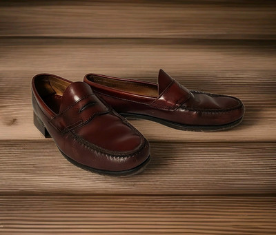 G.H. Bass & Co. Weejuns Burgundy Brown Leather Penny Loafers 