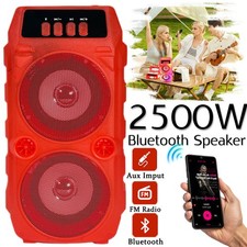 2500W Portable Bluetooth Party Speaker Subwoofer Heavy Bass Stereo Sound System